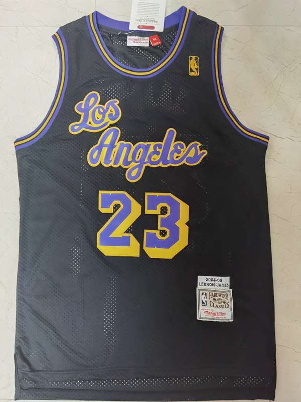 Los Angeles Lakers 2008/09 Black #23 JAMES Classics Basketball Jersey (Stitched)