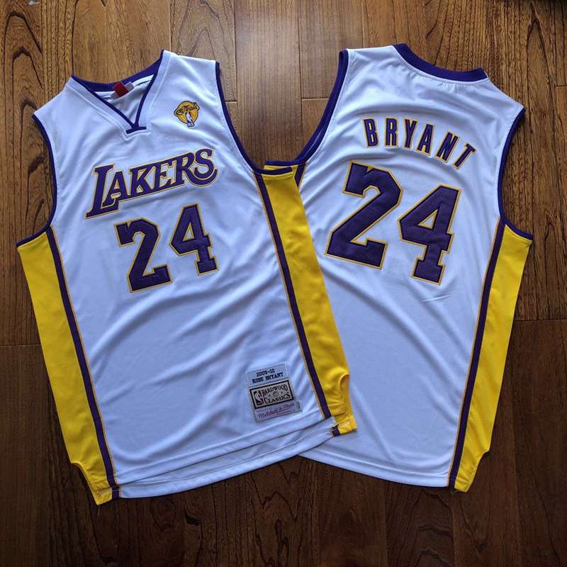 Los Angeles Lakers 2009/10 White #24 BRYANT Finals Classics Basketball Jersey (Closely Stitched) Los Angeles Lakers 2009/10 White #24 BRYANT Finals Classics Basketball Jersey (Closely Stitched)