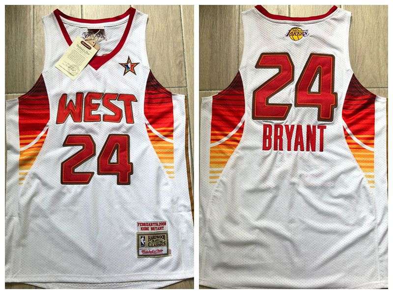 Los Angeles Lakers 2009 White #24 BRYANT ALL-STAR Classics Basketball Jersey (Closely Stitched) Los Angeles Lakers 2009 White #24 BRYANT ALL-STAR Classics Basketball Jersey (Closely Stitched)