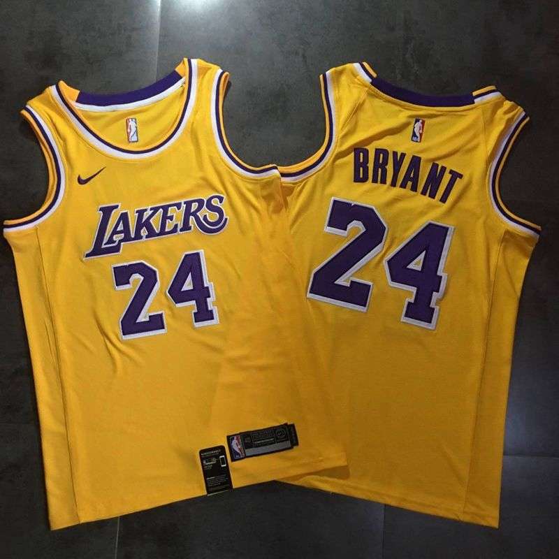 Los Angeles Lakers 2019 Yellow #24 BRYANT Basketball Jersey (Closely Stitched) Los Angeles Lakers 2019 Yellow #24 BRYANT Basketball Jersey (Closely Stitched)