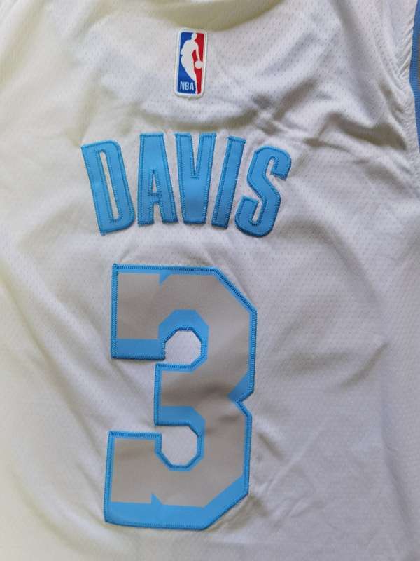 Los Angeles Lakers 20/21 White #3 DAVIS City Basketball Jersey (Stitched)