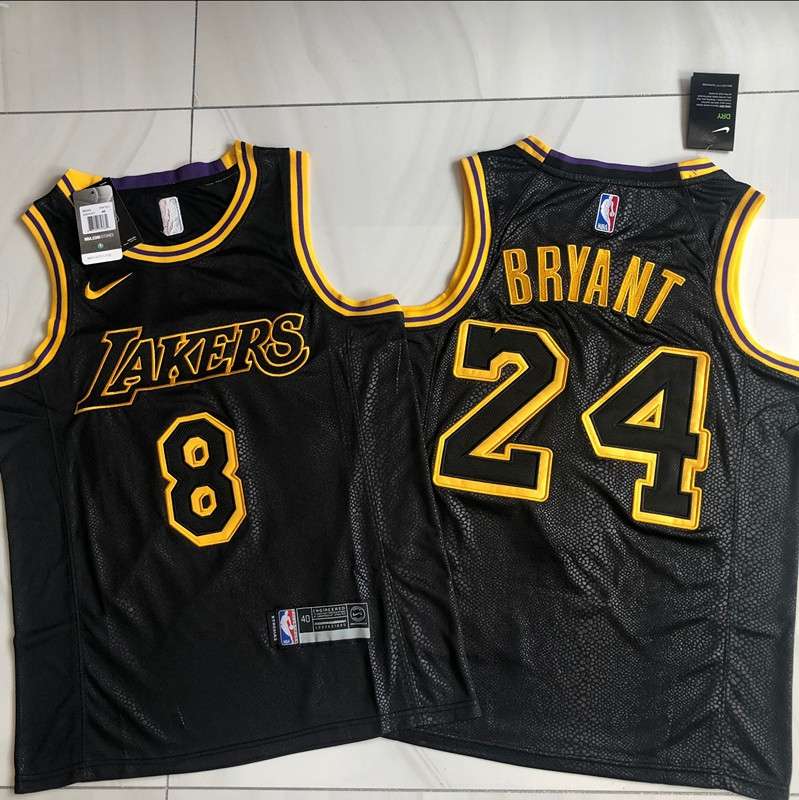 Los Angeles Lakers 2020 Black #8 And #24 BRYANT City Basketball Jersey (Closely Stitched) Los Angeles Lakers 2020 Black #8 And #24 BRYANT City Basketball Jersey (Closely Stitched)