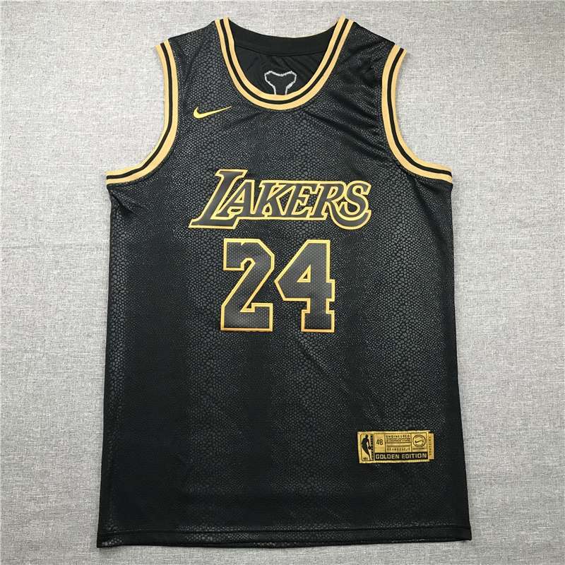 Los Angeles Lakers 2020 Black Gold #24 BRYANT Basketball Jersey 02 (Stitched) Los Angeles Lakers 2020 Black Gold #24 BRYANT Basketball Jersey 02 (Stitched)