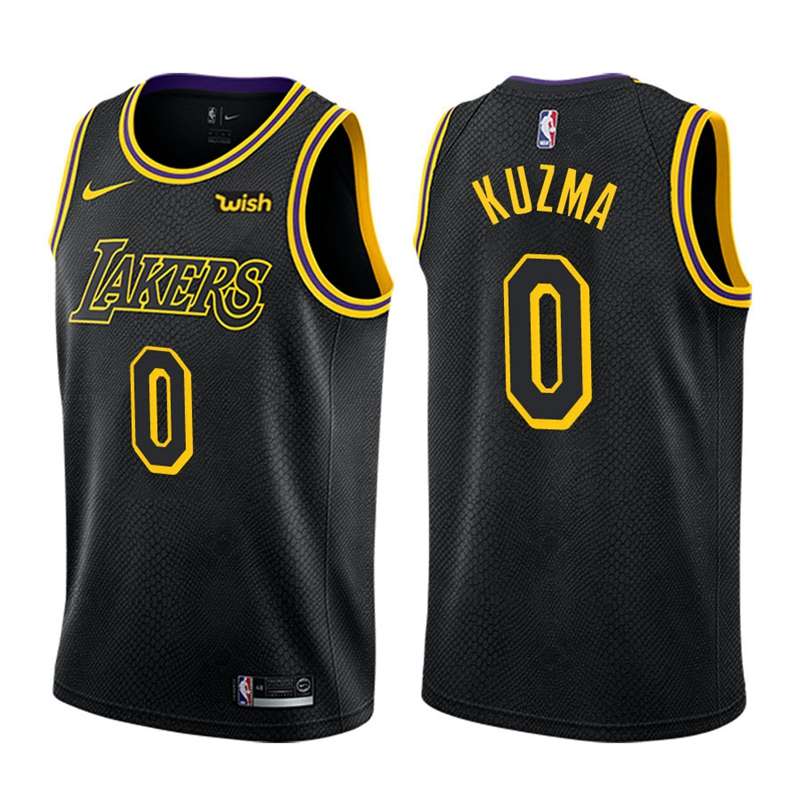 Los Angeles Lakers 2020 Black #0 KUZMA City Basketball Jersey (Stitched) Los Angeles Lakers 2020 Black #0 KUZMA City Basketball Jersey (Stitched)