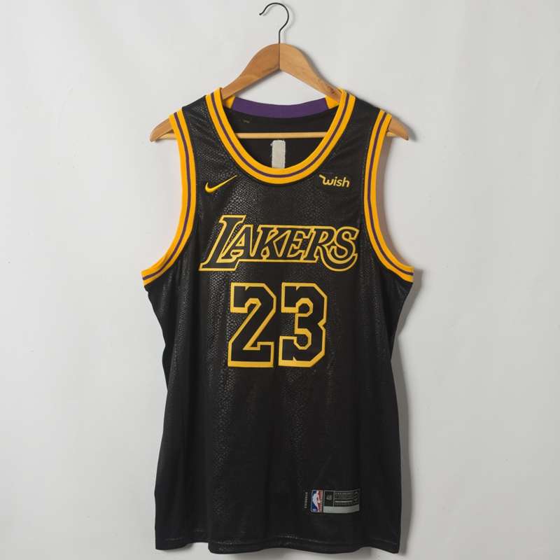 Los Angeles Lakers 2020 Black #23 JAMES City Basketball Jersey (Stitched) Los Angeles Lakers 2020 Black #23 JAMES City Basketball Jersey (Stitched)