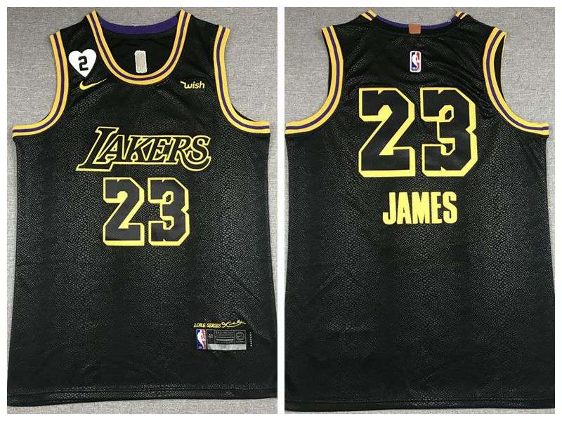 Los Angeles Lakers 2020 Black #23 JAMES City Basketball Jersey 02 (Stitched) Los Angeles Lakers 2020 Black #23 JAMES City Basketball Jersey 02 (Stitched)