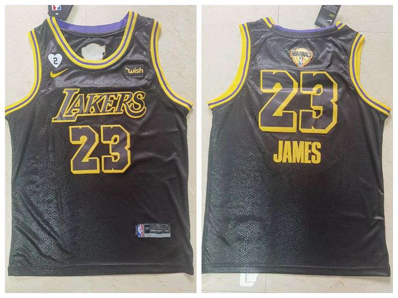 Los Angeles Lakers 2020 Black #23 JAMES Finals City Basketball Jersey (Stitched) Los Angeles Lakers 2020 Black #23 JAMES Finals City Basketball Jersey (Stitched)