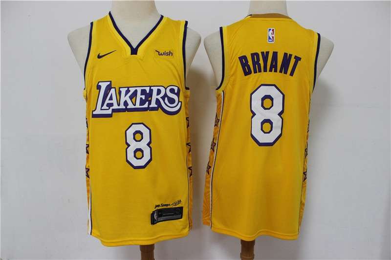 Los Angeles Lakers 2020 Yellow #8 BRYANT City Basketball Jersey (Stitched) Los Angeles Lakers 2020 Yellow #8 BRYANT City Basketball Jersey (Stitched)