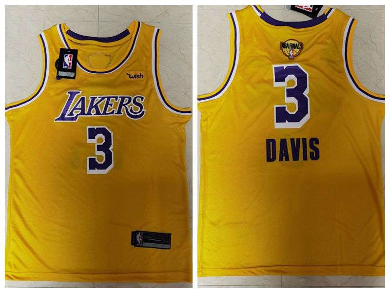 Los Angeles Lakers 2020 Yellow #3 DAVIS Finals Basketball Jersey (Stitched) Los Angeles Lakers 2020 Yellow #3 DAVIS Finals Basketball Jersey (Stitched)