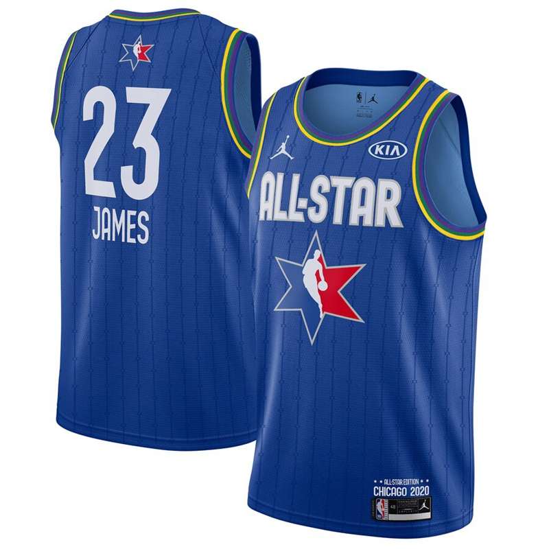 Los Angeles Lakers 2020 Blue #23 JAMES ALL-STAR Basketball Jersey (Stitched) Los Angeles Lakers 2020 Blue #23 JAMES ALL-STAR Basketball Jersey (Stitched)