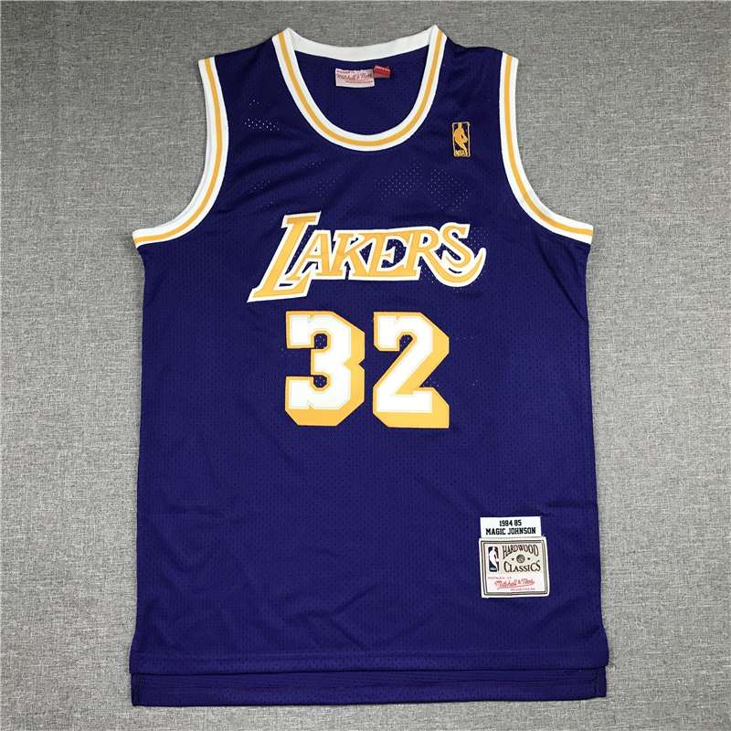 Los Angeles Lakers 1984/85 Purple #32 JOHNSON Classics Basketball Jersey (Stitched) Los Angeles Lakers 1984/85 Purple #32 JOHNSON Classics Basketball Jersey (Stitched)
