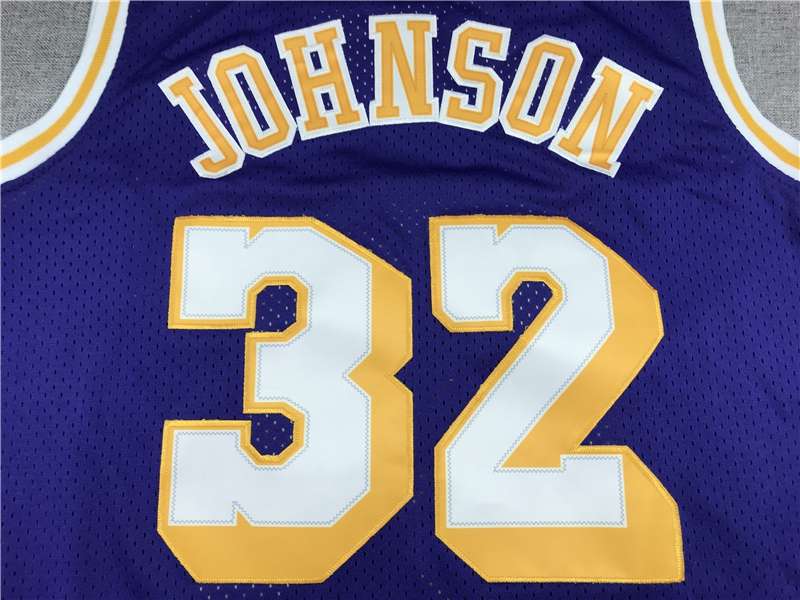 Los Angeles Lakers 1984/85 Purple #32 JOHNSON Classics Basketball Jersey (Stitched)
