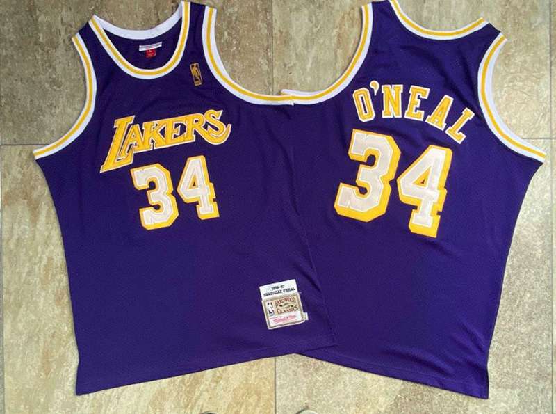 Los Angeles Lakers 1996/97 Purple #34 ONEAL Classics Basketball Jersey (Closely Stitched) Los Angeles Lakers 1996/97 Purple #34 ONEAL Classics Basketball Jersey (Closely Stitched)