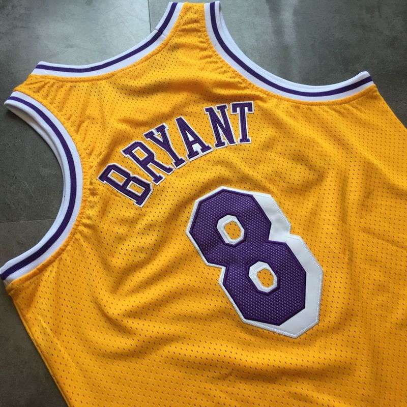Los Angeles Lakers 1996/97 Yellow #8 BRYANT Classics Basketball Jersey (Closely Stitched)