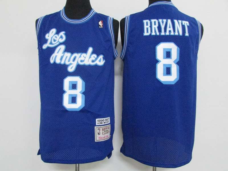 Los Angeles Lakers 1996/97 Blue #8 BRYANT Classics Basketball Jersey (Stitched) Los Angeles Lakers 1996/97 Blue #8 BRYANT Classics Basketball Jersey (Stitched)