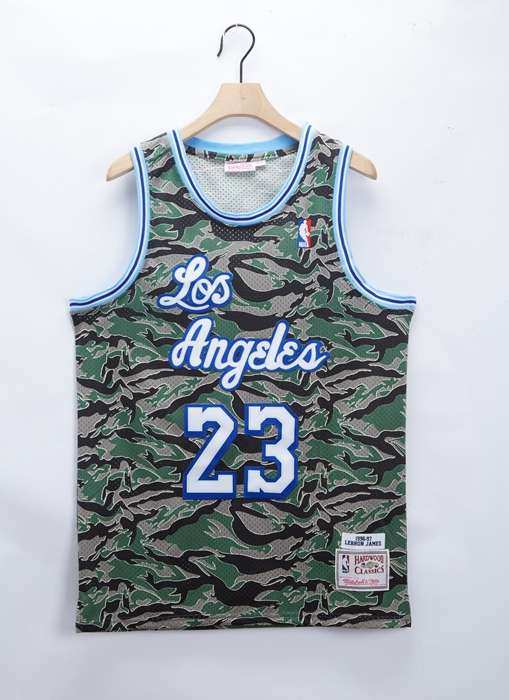 Los Angeles Lakers 1996/97 Camouflage #23 JAMES Classics Basketball Jersey (Stitched) Los Angeles Lakers 1996/97 Camouflage #23 JAMES Classics Basketball Jersey (Stitched)