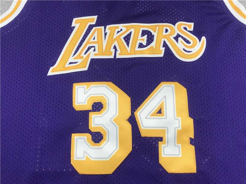 Los Angeles Lakers 1996/97 Purple #34 ONEAL Classics Basketball Jersey (Stitched)