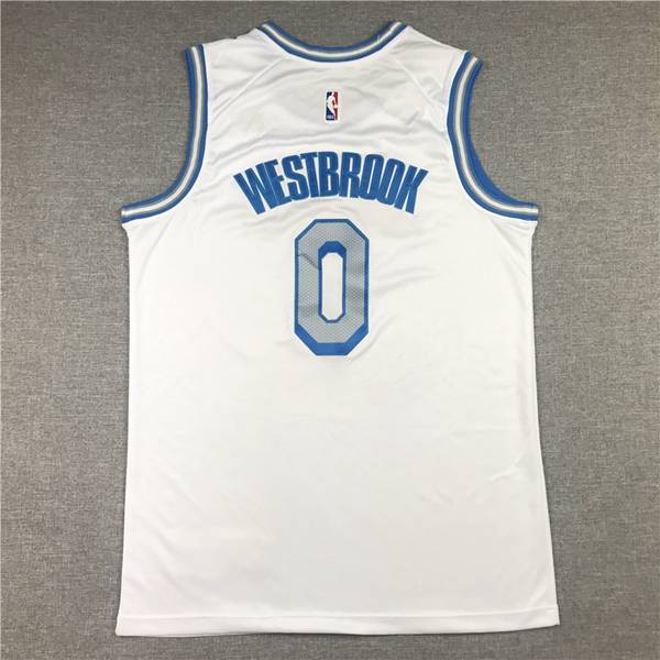 Los Angeles Lakers 20/21 White #0 WESTBROOK City Basketball Jersey (Stitched)