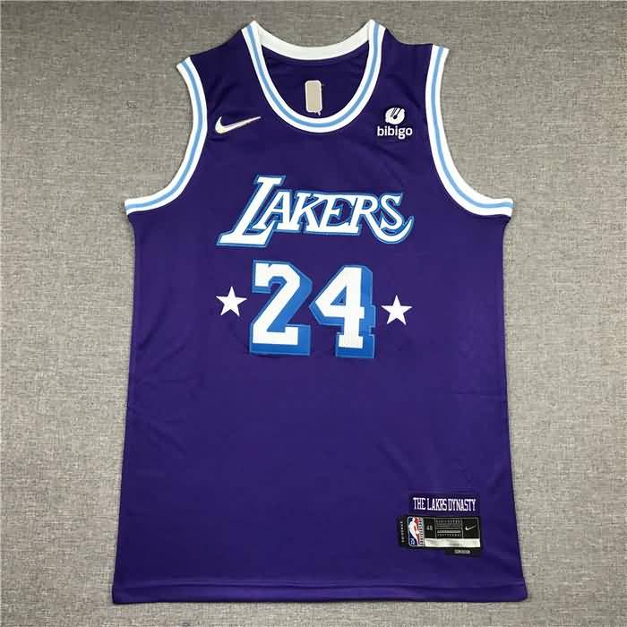 Los Angeles Lakers 21/22 Purple #24 BRYANT City Basketball Jersey (Stitched) Los Angeles Lakers 21/22 Purple #24 BRYANT City Basketball Jersey (Stitched)