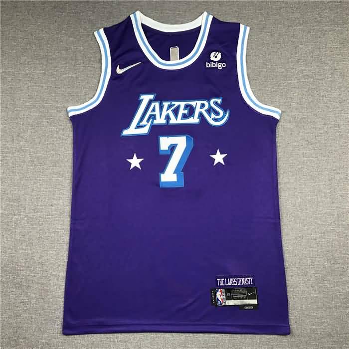 Los Angeles Lakers 21/22 Purple #7 ANTHONY City Basketball Jersey (Stitched) Los Angeles Lakers 21/22 Purple #7 ANTHONY City Basketball Jersey (Stitched)
