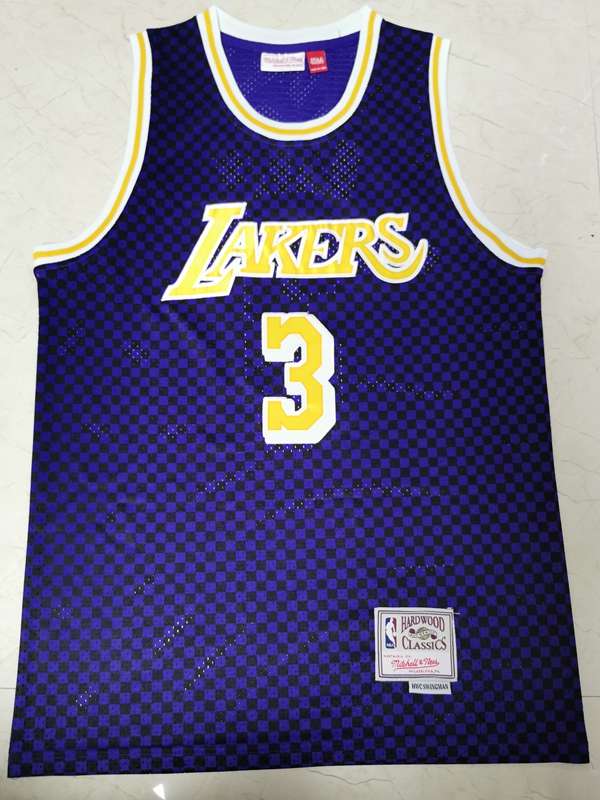 Los Angeles Lakers Purple #3 DAVIS Classics Basketball Jersey (Stitched)