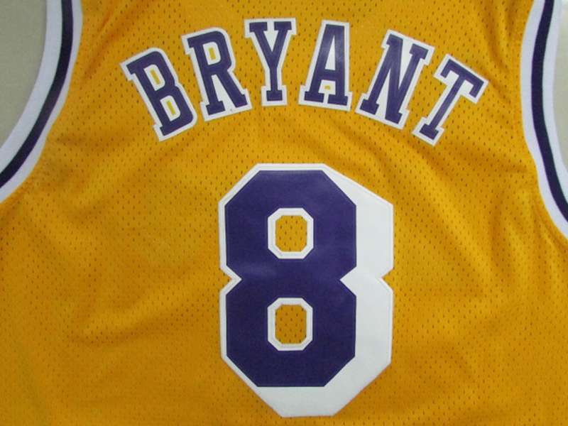 Los Angeles Lakers Yellow #8 BRYANT Classics Basketball Jersey (Stitched)