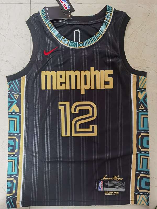Memphis Grizzlies 20/21 Black #12 MORANT City Basketball Jersey (Stitched) Memphis Grizzlies 20/21 Black #12 MORANT City Basketball Jersey (Stitched)