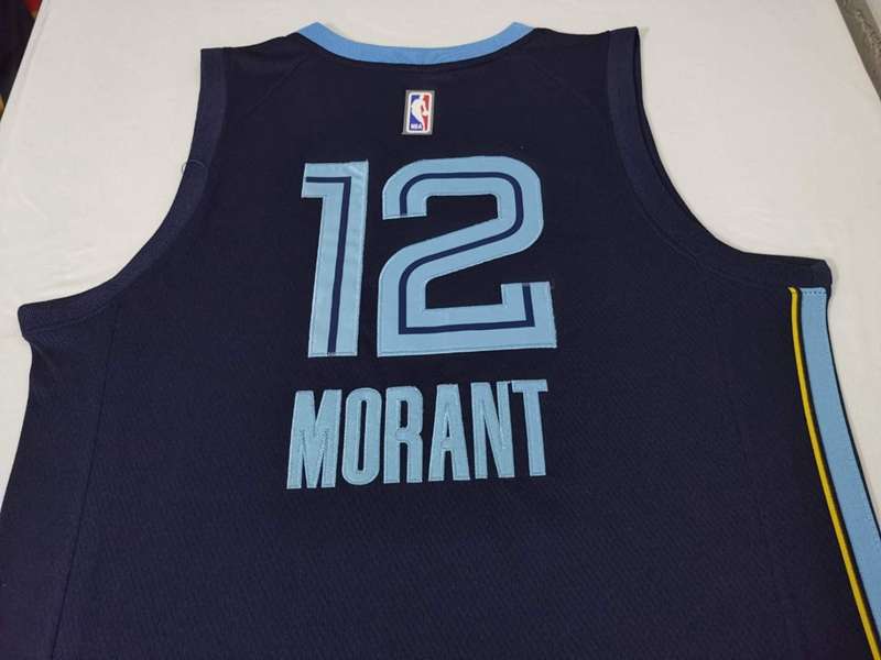 Memphis Grizzlies 2020 Dark Blue #12 MORANT Basketball Jersey (Stitched)