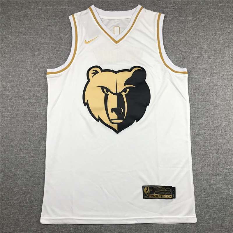 Memphis Grizzlies 2020 White Gold #12 MORANT Basketball Jersey (Stitched) Memphis Grizzlies 2020 White Gold #12 MORANT Basketball Jersey (Stitched)