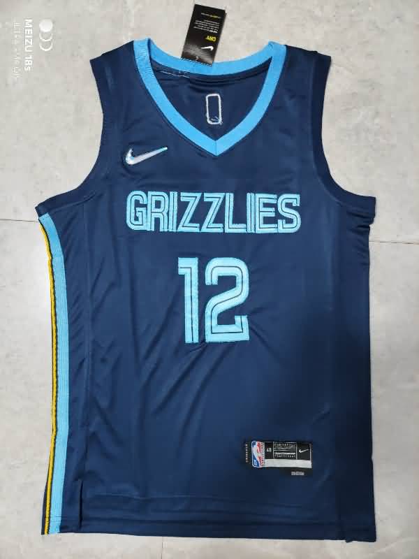 Memphis Grizzlies 21/22 Dark Blue #12 MORANT Basketball Jersey (Stitched) Memphis Grizzlies 21/22 Dark Blue #12 MORANT Basketball Jersey (Stitched)