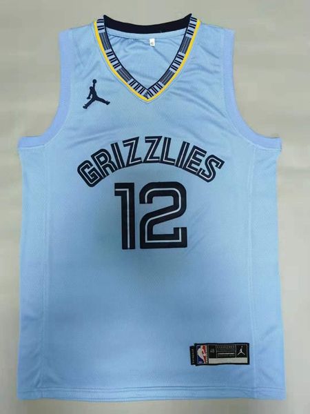 Memphis Grizzlies Light Blue #12 MORANT AJ Basketball Jersey (Stitched) Memphis Grizzlies Light Blue #12 MORANT AJ Basketball Jersey (Stitched)