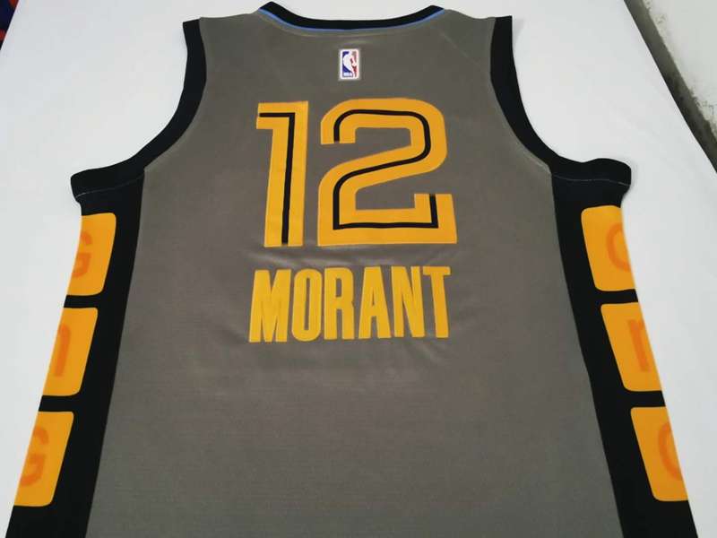 Memphis Grizzlies Grey #12 MORANT Basketball Jersey (Stitched)