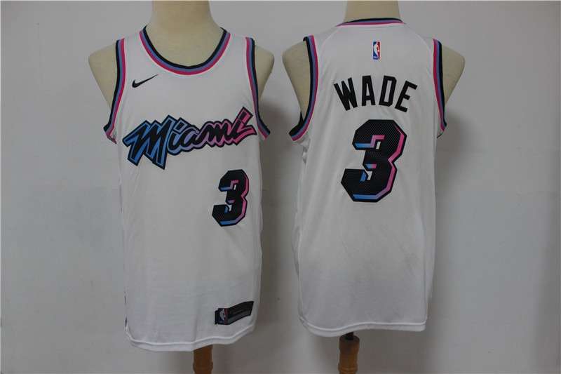 Miami Heat 20/21 White #3 WADE Basketball Jersey (Stitched) Miami Heat 20/21 White #3 WADE Basketball Jersey (Stitched)