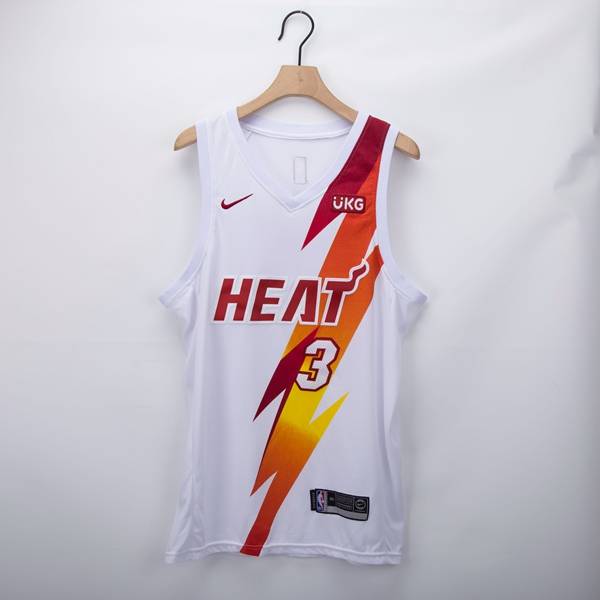 Miami Heat 20/21 White #3 WADE Basketball Jersey 02 (Stitched) Miami Heat 20/21 White #3 WADE Basketball Jersey 02 (Stitched)