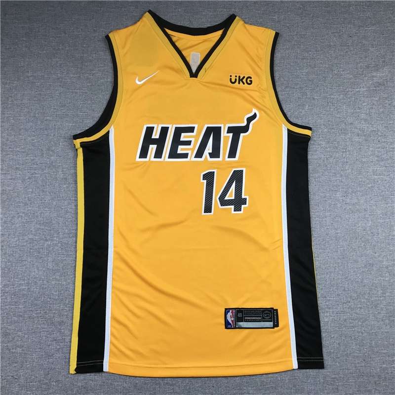 Miami Heat 20/21 Yellow #14 HERRO Basketball Jersey (Stitched) Miami Heat 20/21 Yellow #14 HERRO Basketball Jersey (Stitched)