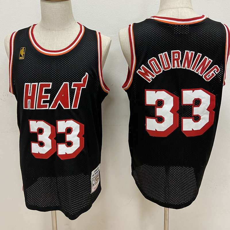 Miami Heat 1996/97 Black #33 MOURNING Classics Basketball Jersey (Stitched) Miami Heat 1996/97 Black #33 MOURNING Classics Basketball Jersey (Stitched)