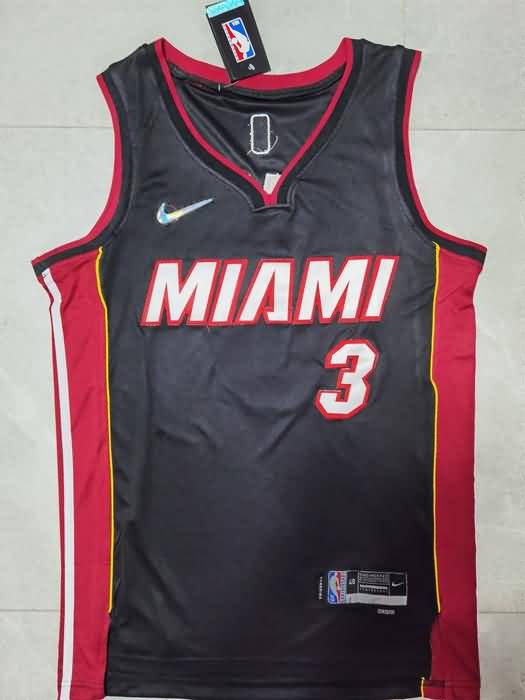Miami Heat 21/22 Black #3 WADE Basketball Jersey (Stitched) Miami Heat 21/22 Black #3 WADE Basketball Jersey (Stitched)