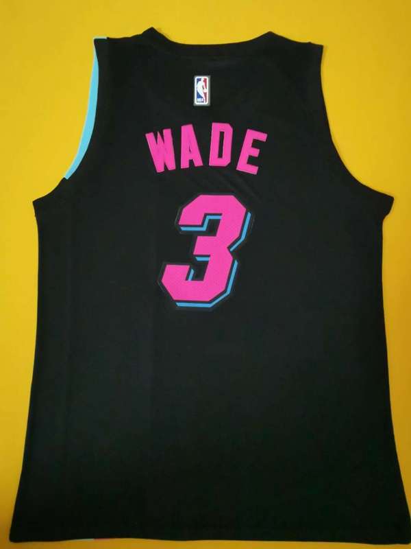 Miami Heat Black #3 WADE Basketball Jersey 02 (Stitched)