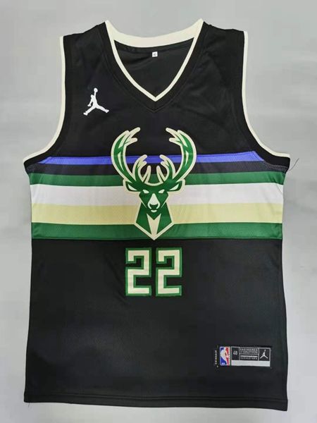 20/21 Milwaukee Bucks Black #22 MIDDLETON AJ Basketball Jersey (Stitched) 20/21 Milwaukee Bucks Black #22 MIDDLETON AJ Basketball Jersey (Stitched)