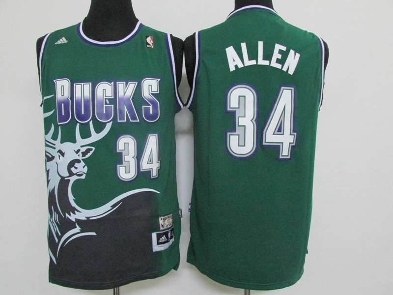 Milwaukee Bucks Green #34 ALLEN Classics Basketball Jersey (Stitched) Milwaukee Bucks Green #34 ALLEN Classics Basketball Jersey (Stitched)