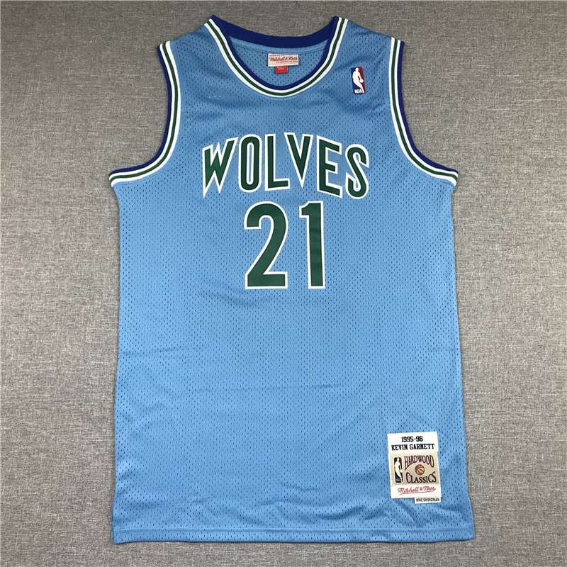 Minnesota Timberwolves 1995/96 Blue #21 GARNETT Classics Basketball Jersey (Stitched) Minnesota Timberwolves 1995/96 Blue #21 GARNETT Classics Basketball Jersey (Stitched)