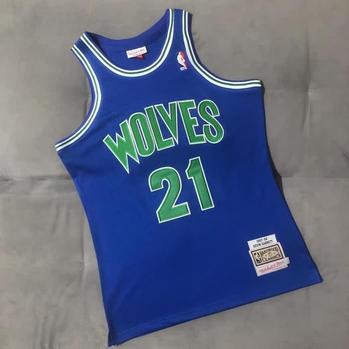 Minnesota Timberwolves 1995/96 Blue #21 GARNETT Classics Basketball Jersey (Closely Stitched) Minnesota Timberwolves 1995/96 Blue #21 GARNETT Classics Basketball Jersey (Closely Stitched)