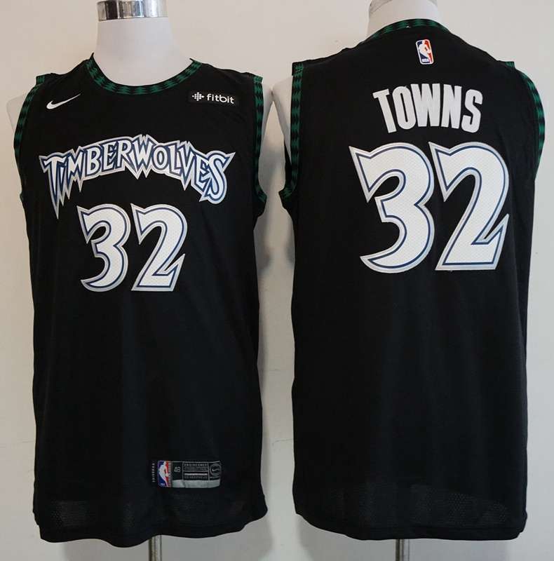 Minnesota Timberwolves Black #32 TOWNS Classics Basketball Jersey (Stitched) Minnesota Timberwolves Black #32 TOWNS Classics Basketball Jersey (Stitched)