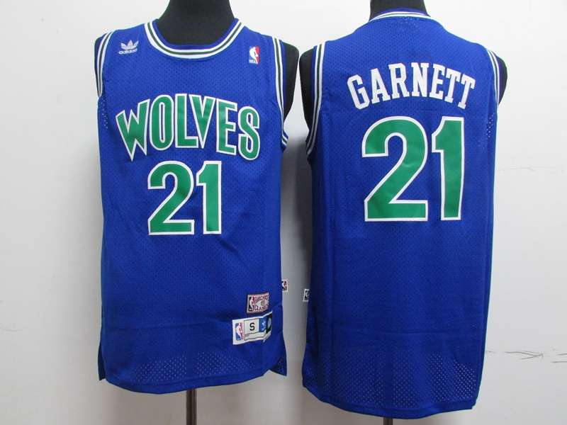 Minnesota Timberwolves Blue #21 GARNETT Classics Basketball Jersey (Stitched) Minnesota Timberwolves Blue #21 GARNETT Classics Basketball Jersey (Stitched)