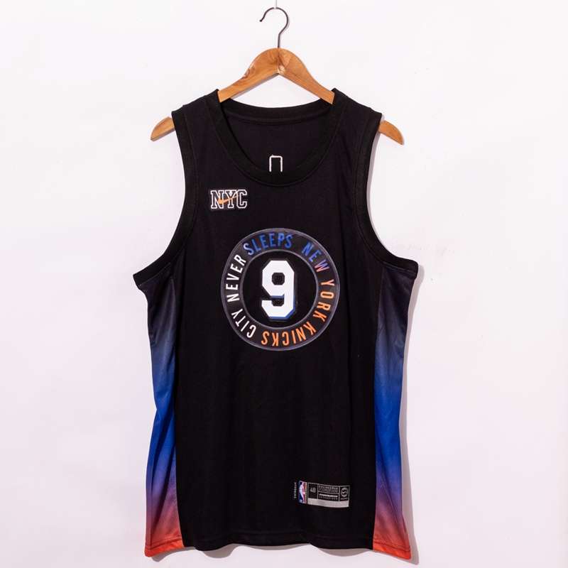 New York Knicks 20/21 Black #9 BARRETT City Basketball Jersey (Stitched) New York Knicks 20/21 Black #9 BARRETT City Basketball Jersey (Stitched)