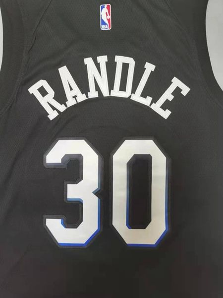 20/21 New York Knicks Black #30 RANDLE Champion Basketball Jersey (Stitched)