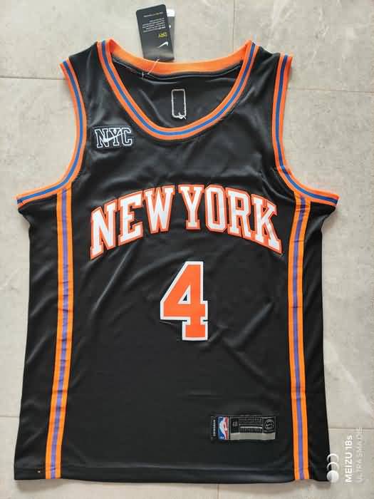 New York Knicks 21/22 Black #4 ROSE Basketball Jersey (Stitched) New York Knicks 21/22 Black #4 ROSE Basketball Jersey (Stitched)