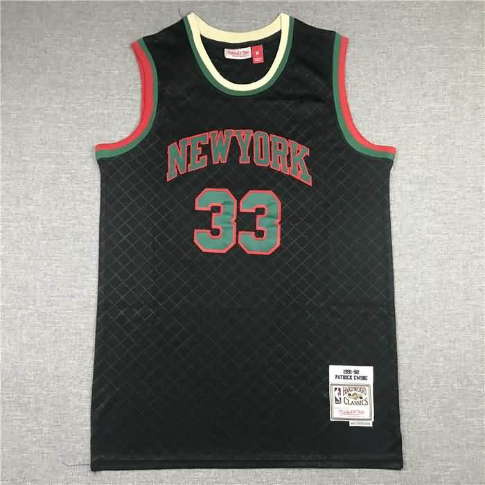New York Knicks 1991/92 Black #33 EWING Classics Basketball Jersey (Stitched) New York Knicks 1991/92 Black #33 EWING Classics Basketball Jersey (Stitched)