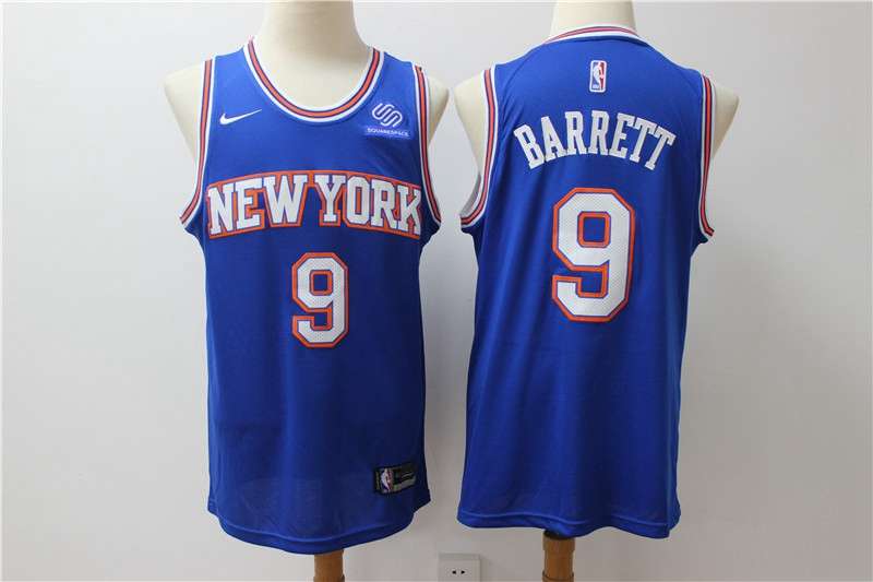 New York Knicks Blue #9 BARRETT Classics Basketball Jersey (Stitched) New York Knicks Blue #9 BARRETT Classics Basketball Jersey (Stitched)
