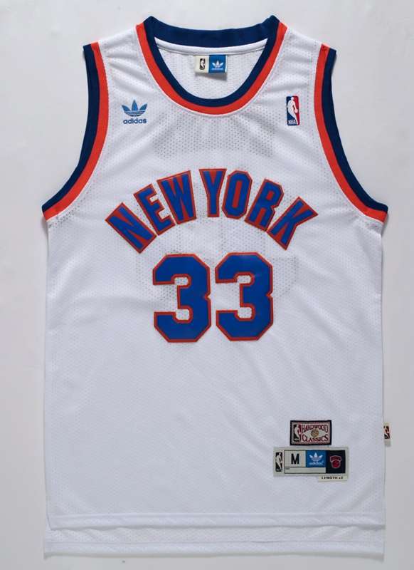 New York Knicks White #33 EWING Classics Basketball Jersey (Stitched) New York Knicks White #33 EWING Classics Basketball Jersey (Stitched)